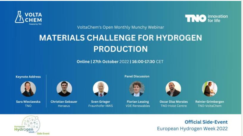 Materials Challenge for Hydrogen Production Webinar Recording