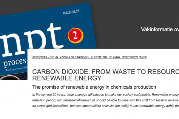 Carbon dioxide: From waste to resource using renewable energy